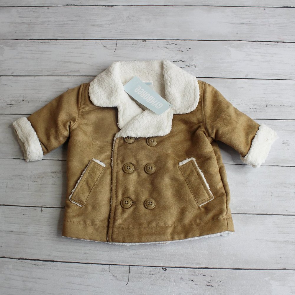 Gymboree Baby Boy Faux Suede Peacoat Jacket 3-6 Months